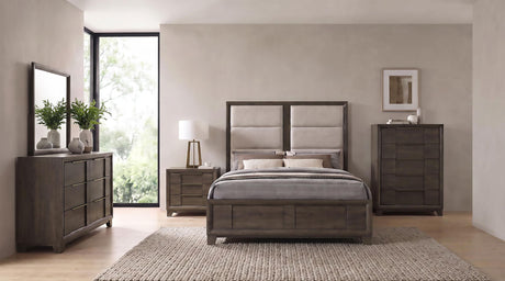 Farre Dark Brown 6-Drawer Dresser with Mirror from Coaster - Luna Furniture