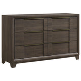 Farre Dark Brown 6-Drawer Dresser
