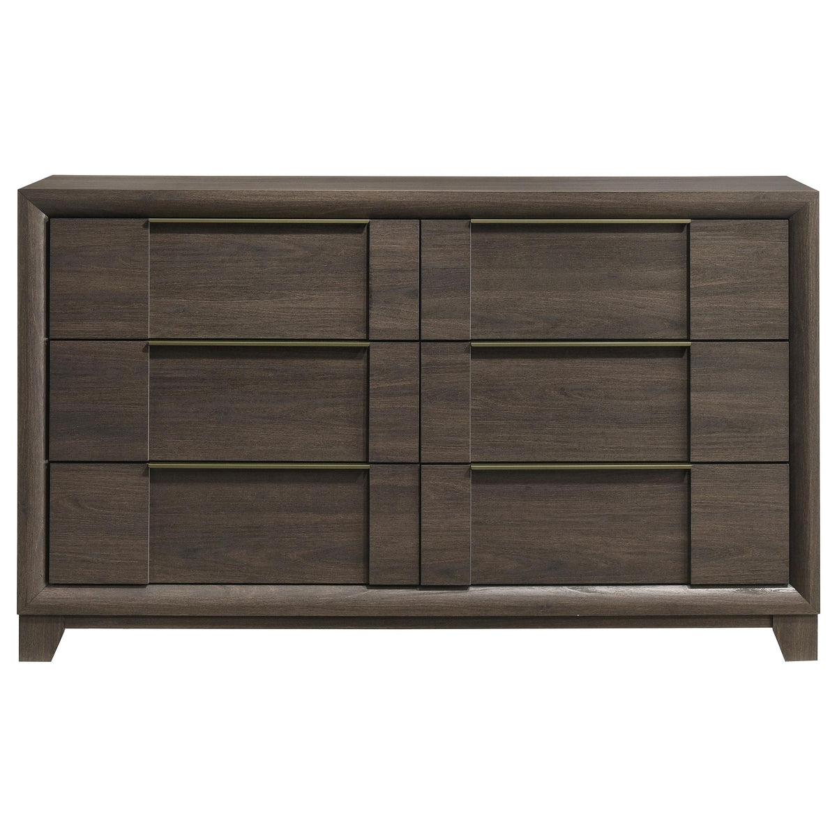 Farre Dark Brown 6-Drawer Dresser