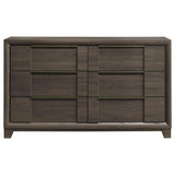 Farre Dark Brown 6-Drawer Dresser