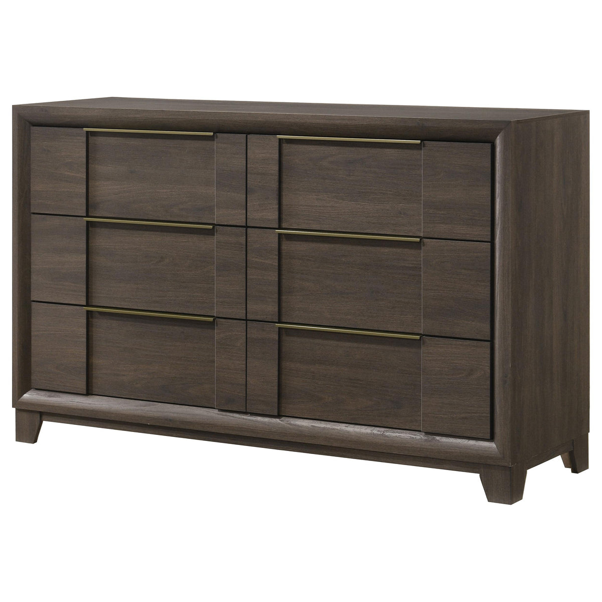 Farre Dark Brown 6-Drawer Dresser