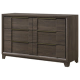 Farre Dark Brown 6-Drawer Dresser