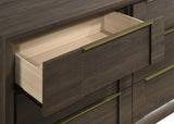 Farre Dark Brown 6-Drawer Dresser