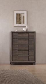 Farre Dark Brown 5-Drawer Chest of Drawers