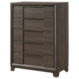 Farre Dark Brown 5-Drawer Chest of Drawers