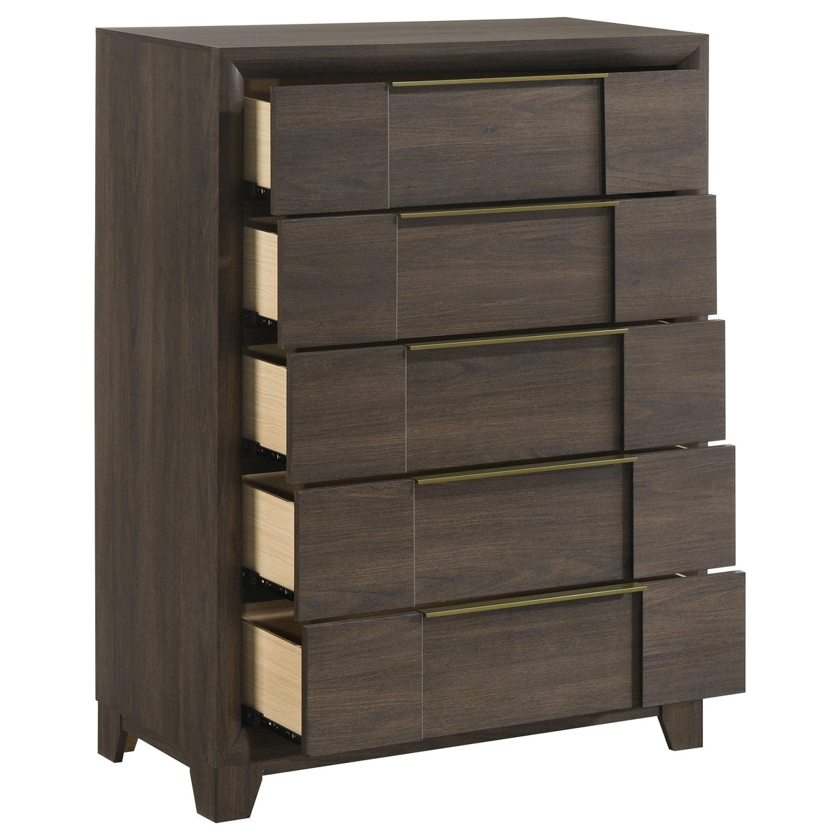 Farre Dark Brown 5-Drawer Chest of Drawers