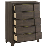 Farre Dark Brown 5-Drawer Chest of Drawers