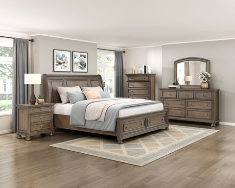 Bethel Antique Brown 5pc Set (QB+NS+DR+MR+CH) from Homelegance - Luna Furniture
