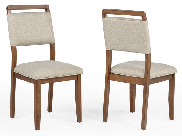 Blanche Brown/Beige Dining Side Chair, Set of 2