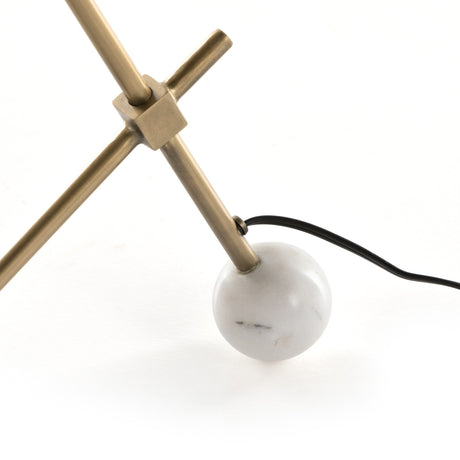 Becker Table Lamp in Charcoal and White Marble from Four Hands - Luna Furniture