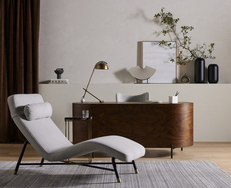 Becker Table Lamp in Charcoal and White Marble from Four Hands - Luna Furniture