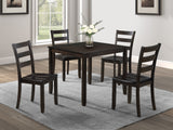 Durham Dark Brown 5-Piece Dining Set from Crown Mark - Luna Furniture