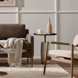 Cronos End Table in Hammered Grey from Four Hands - Luna Furniture