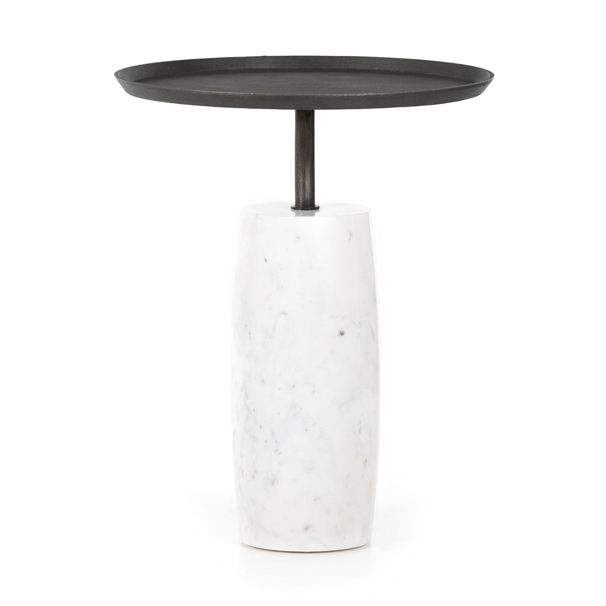 Cronos End Table in Hammered Grey from Four Hands - Luna Furniture