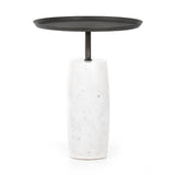 Cronos End Table in Hammered Grey from Four Hands - Luna Furniture
