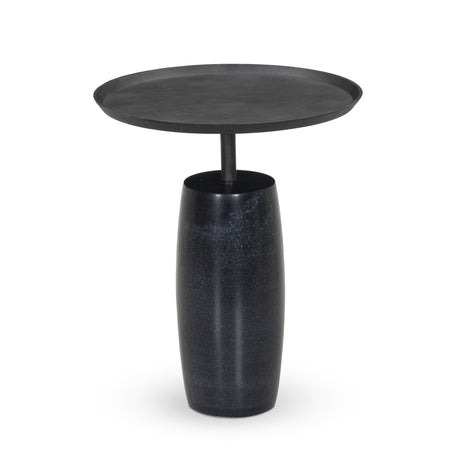 Cronos End Table in Hammered Grey from Four Hands - Luna Furniture
