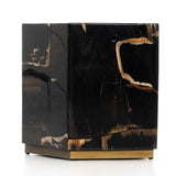 Shep End Table in Dark Petrified Wood from Four Hands - Luna Furniture