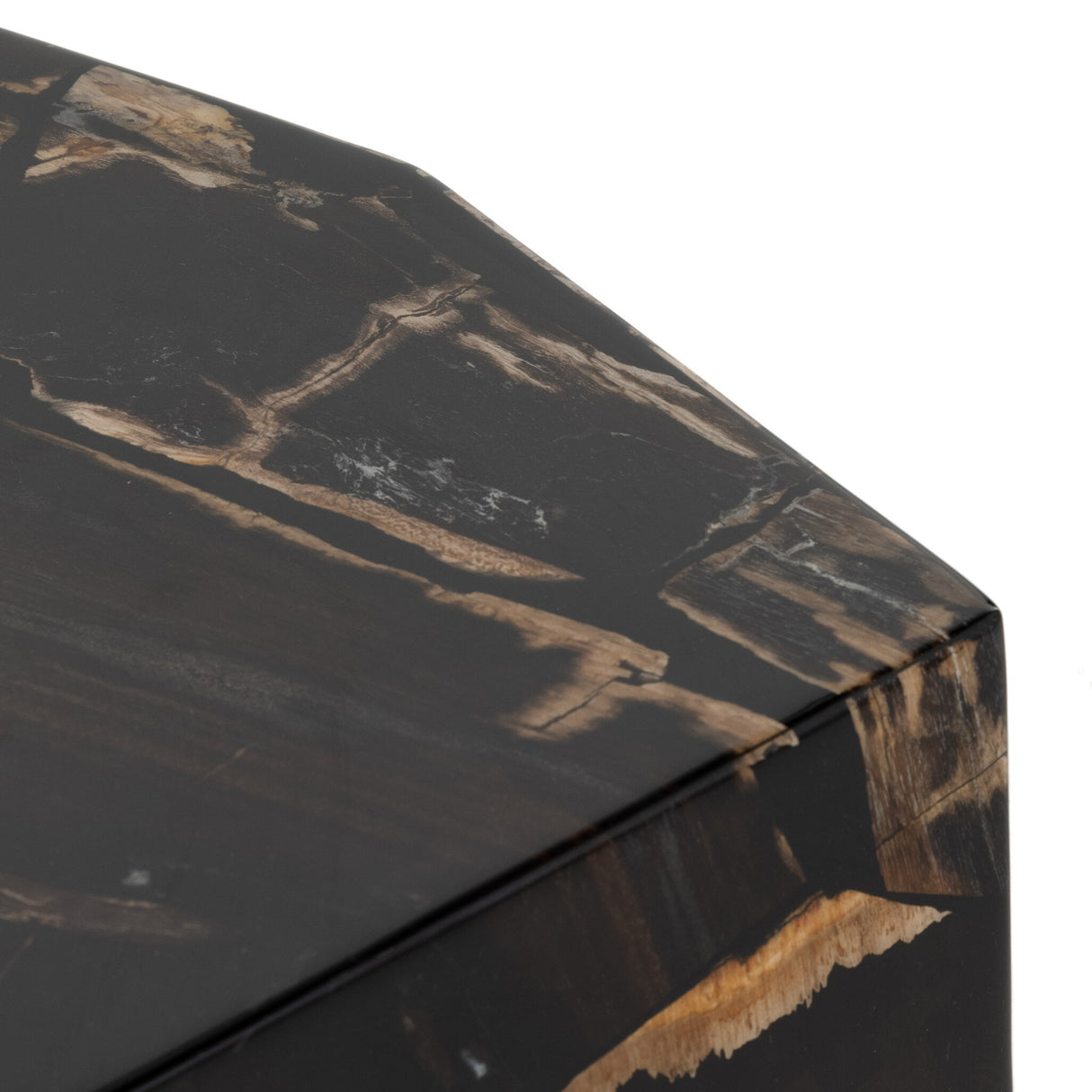 Shep End Table in Dark Petrified Wood from Four Hands - Luna Furniture