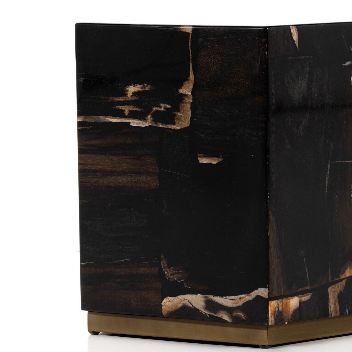 Shep End Table in Dark Petrified Wood from Four Hands - Luna Furniture