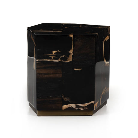 Shep End Table in Dark Petrified Wood from Four Hands - Luna Furniture