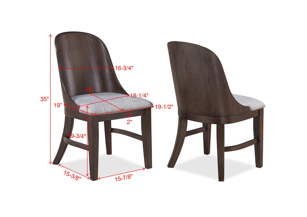 Cullen Espresso Dining Chair, Set of 2