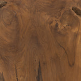 Teak Square Stool in Aged Natural Teak from Four Hands - Luna Furniture