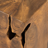 Teak Square Stool in Aged Natural Teak from Four Hands - Luna Furniture