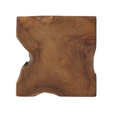Teak Square Stool in Aged Natural Teak from Four Hands - Luna Furniture