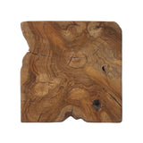 Teak Square Stool in Aged Natural Teak from Four Hands - Luna Furniture