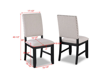 Regent Charcoal Black Dining Chair, Set of 2 from Crown Mark - Luna Furniture