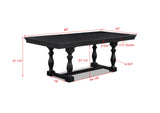 Regent Charcoal Black Dining Table from Crown Mark - Luna Furniture