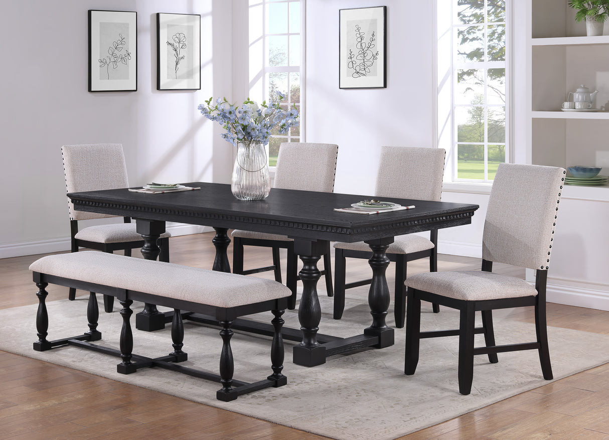Regent Charcoal Black Dining Table