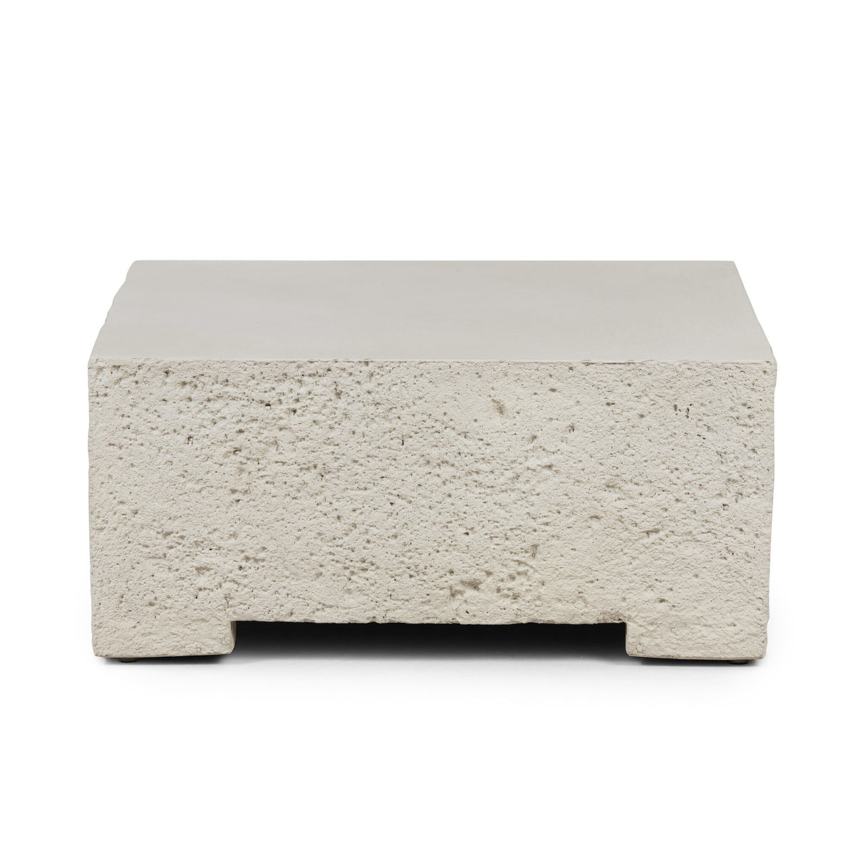 Otero Outdoor Small Coffee Table in Matte Stone from Four Hands - Luna Furniture