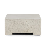 Otero Outdoor Small Coffee Table in Matte Stone from Four Hands - Luna Furniture