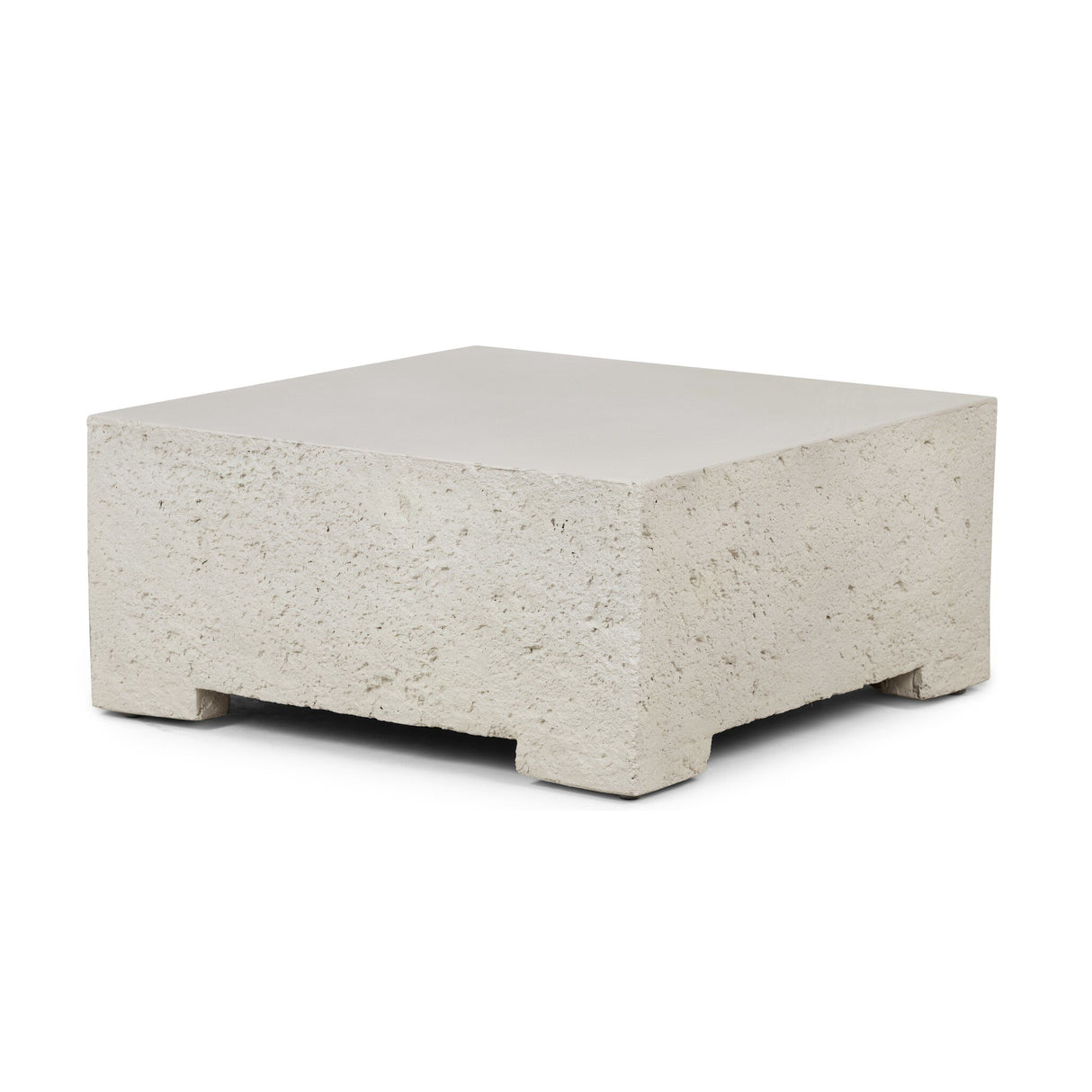 Otero Outdoor Small Coffee Table in Matte Stone from Four Hands - Luna Furniture