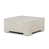 Otero Outdoor Small Coffee Table in Matte Stone from Four Hands - Luna Furniture