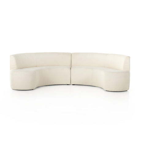 Sanda Dining Banquette in Kerbey Ivory from Four Hands - Luna Furniture