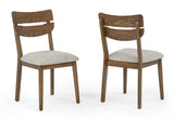 Mills Brown/Beige Dining Side Chair, Set of 4 from Crown Mark - Luna Furniture