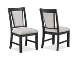 Stevens Charcoal Black/Light Gray Dining Chair, Set of 2 from Crown Mark - Luna Furniture