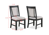 Stevens Charcoal Black/Light Gray Dining Chair, Set of 2 from Crown Mark - Luna Furniture