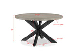 Stevens Charcoal Black/Light Brown Dining Table from Crown Mark - Luna Furniture