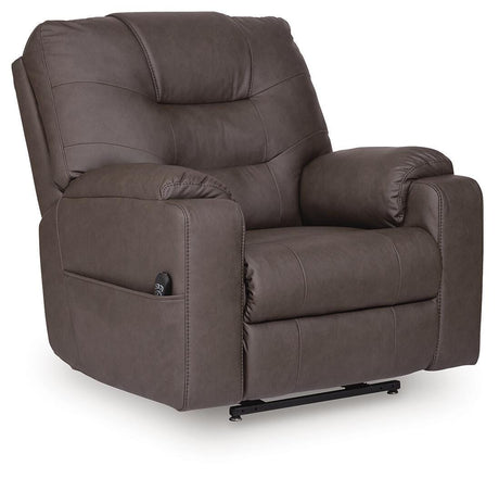Belmone Pike Gunmetal Power Lift Recliner from Ashley - Luna Furniture