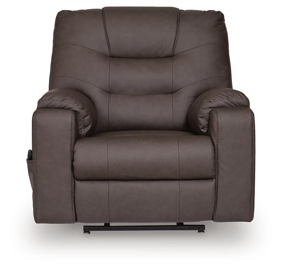 Belmone Pike Gunmetal Power Lift Recliner from Ashley - Luna Furniture