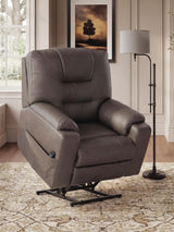 Belmone Pike Gunmetal Power Lift Recliner from Ashley - Luna Furniture