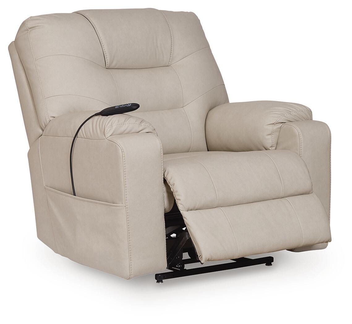 Belmone Pike Sand Power Lift Recliner from Ashley - Luna Furniture