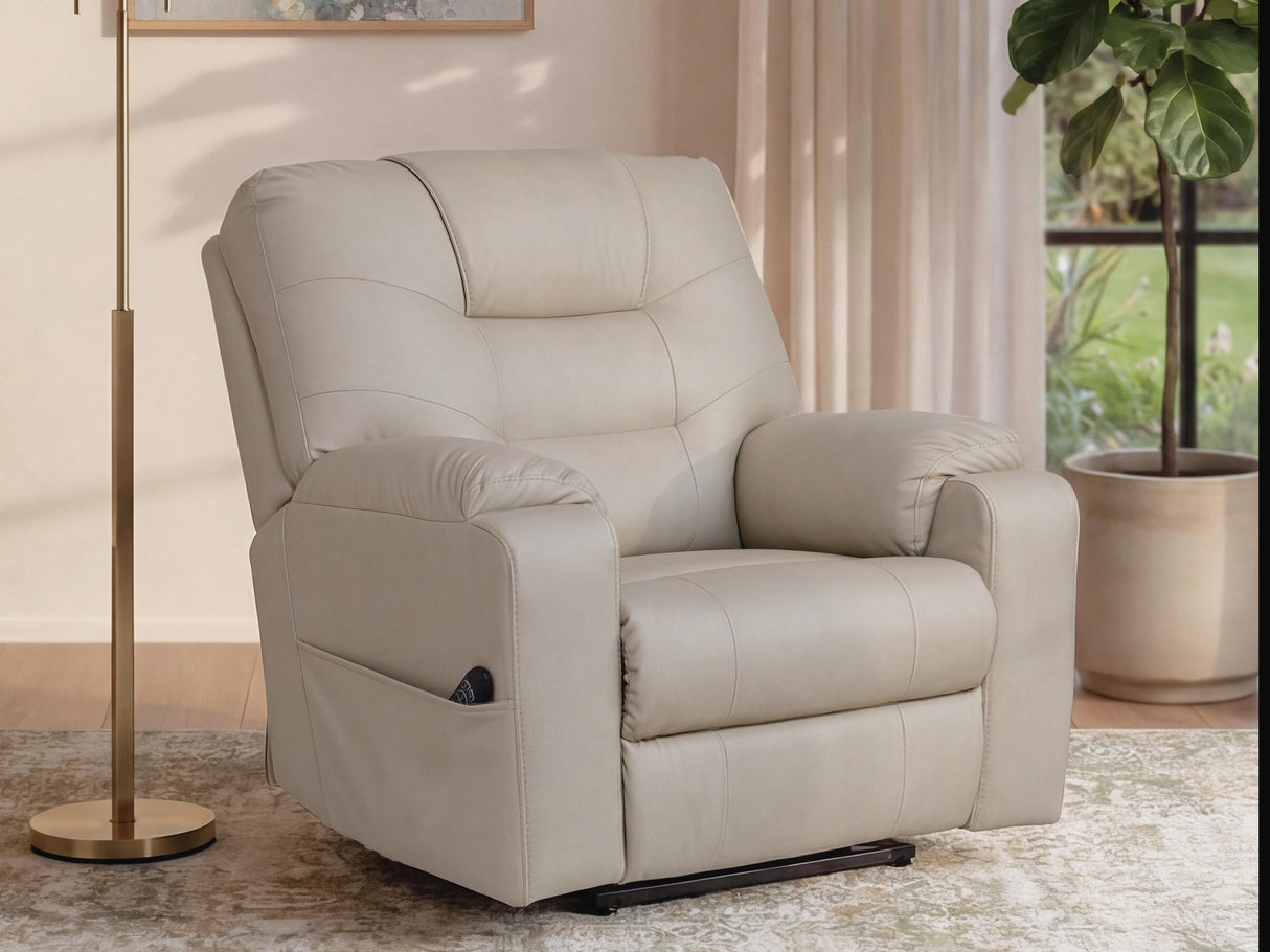 Belmone Pike Sand Power Lift Recliner from Ashley - Luna Furniture