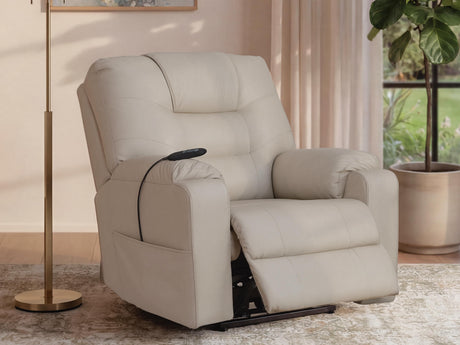 Belmone Pike Sand Power Lift Recliner from Ashley - Luna Furniture