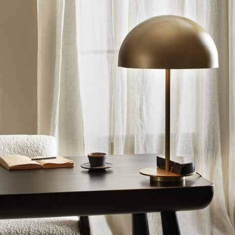 Zanda Table Lamp in Black Italian Marble from Four Hands - Luna Furniture