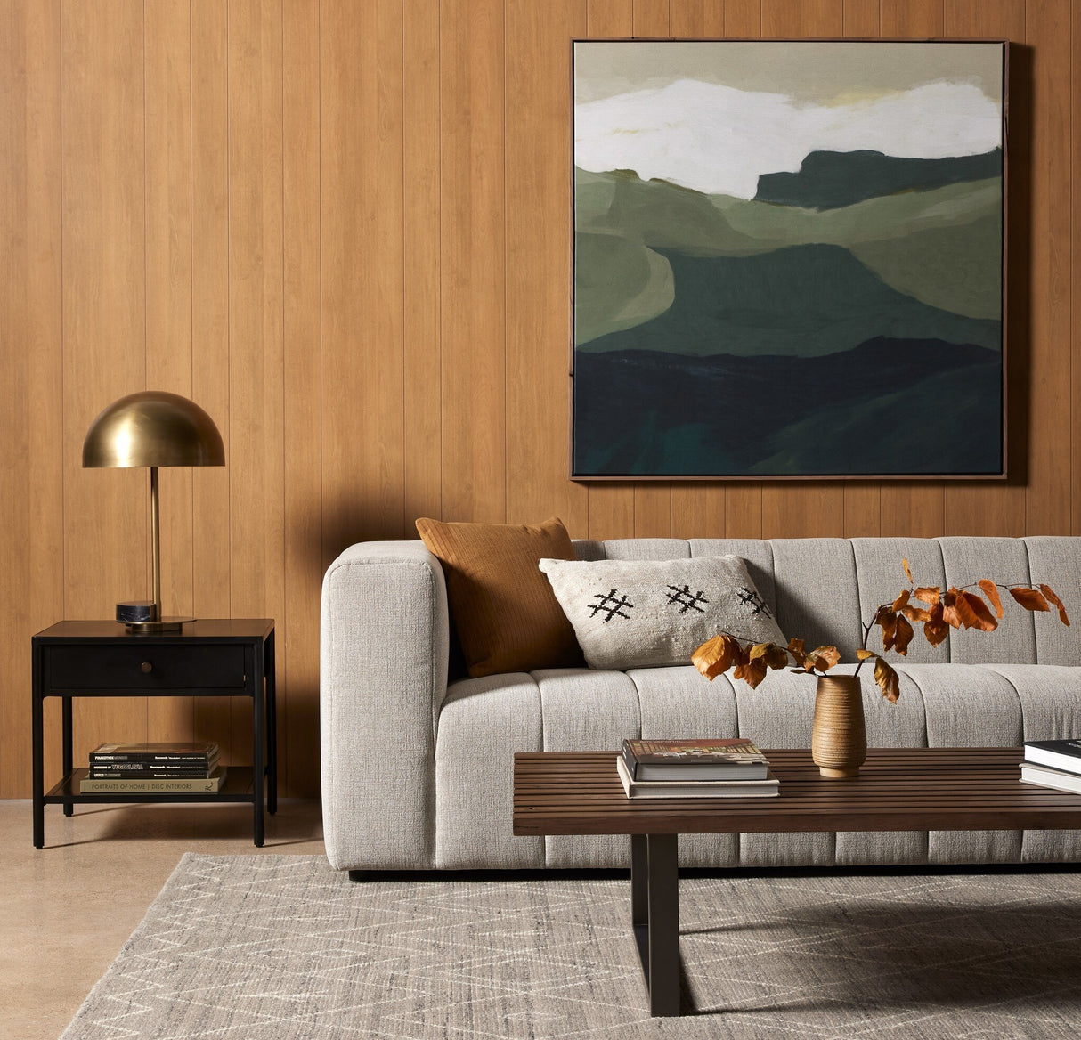 Zanda Table Lamp in Black Italian Marble from Four Hands - Luna Furniture