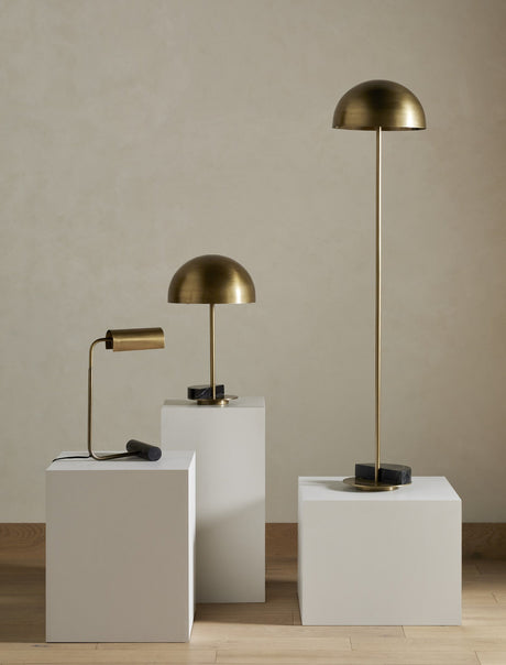 Zanda Table Lamp in Black Italian Marble from Four Hands - Luna Furniture